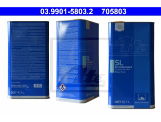 Жидкость тормозная dot 4, 5л