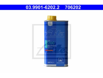 Жидкость тормозная dot 4, "brake fluid typ 200", 1л