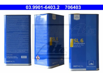 Жидкость тормозная dot 4, "brake fluid sl.6", 5л
