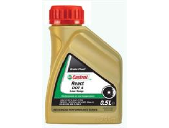Жидкость тормозная dot 4, "react low temp", 0.5л