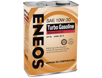 Масла моторные eneos turbo gasoline sl минерал 10w30 4л