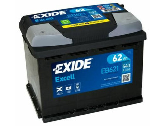 Аккумулятор exide excell 12v 62ah 540a
