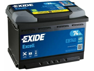 Аккумулятор exide excell 12v 74ah 680a