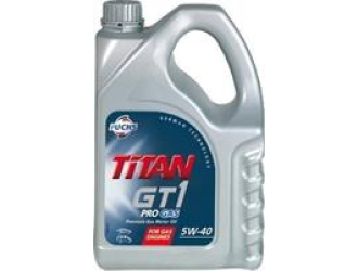 Масло моторное синтетическое "titan gt1 pro gas 5w-40", 4л
