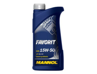 Масло моторное полусинтетическое "favorit 15w-50", 1л