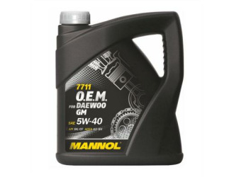Масло моторное синтетическое "7711 o.e.m. for daewoo gm 5w-40", 4л