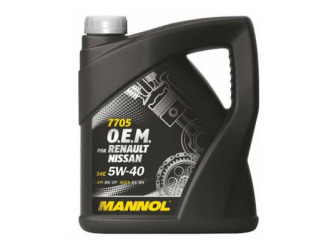 Масло моторное синтетическое "7705 o.e.m. for renault nissan 5w-40", 4л