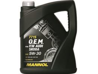 Масло моторное синтетическое "7715 o.e.m. for vw audi skoda 5w-30", 5л