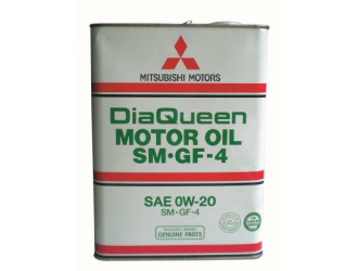 Масло моторное синтетическое "diaqueen sm/cf-4 0w-20", 4л