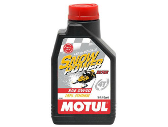 Масло моторное синтетическое "snowpower 4t 0w-40", 1л