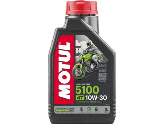 Масло моторное полусинт motul 5100 ester 4-такт 10w-30 sm jaso ma2, 1л