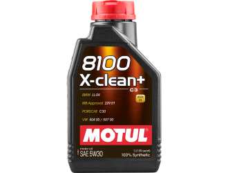 Масло моторное синт motul 8100 x-clean+ 5w-30 c3, 1л