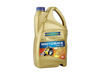 Масло моторное минеральное "motobike 4-t mineral 15w-40", 4л