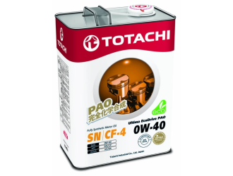 Масла моторные totachi ultima ecodrive pao sn/cf синт 0w40 4л