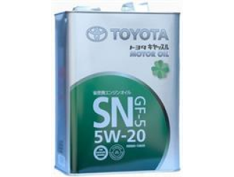 Масло моторное toyota 5w-20 sn gf-5, 4л