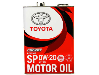Масло моторное toyota 0w-20 sp / gf-6a, 4л