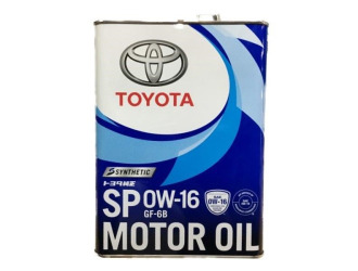 Масло моторное toyota 0w-16 sp gf-6b, 4 л
